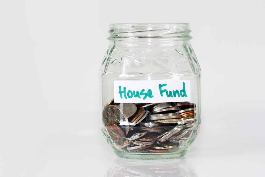 to build a house fund, exahaust all saving means available